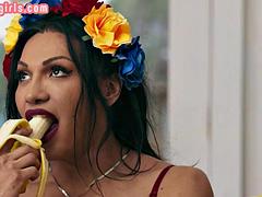 Dreamy latina trans beauties sapphic sex