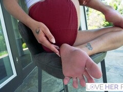Füsse, Fussjob, Handjob, Absätze, Lecken, Dürr