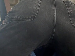 Amatoriale, Bionda, Scureggiare, Jeans, Cuio, Solo