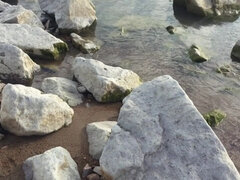 18, Strand, Avsugning, Sperma i munnen, Handjobb, Pov