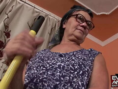 Mature Brunette Granny Gets Fingered and Licked by Big Black Cock Before Hot Interracial Facial