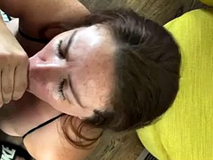 LeeAnne - Freckled huge tits BBW blows her boyfriend