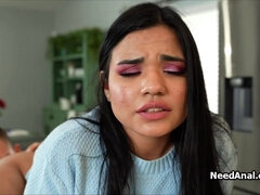 Playing with spicy Latina teens tight butt