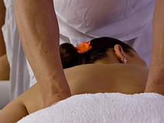 WAM Babe gets fucked hard on a massage table by a masseur in her pussy