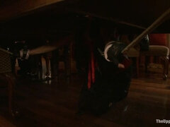 In den arsch, Sadomasochismus, Fesselspiele, Frau, Erniedrigung, Bestrafung, Rau, Flotter dreier