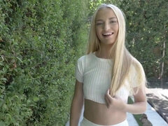 18 ans, Grosse bite, Blonde, Éjaculation interne, Tir de sperme, Hard, Petite femme, Nénés