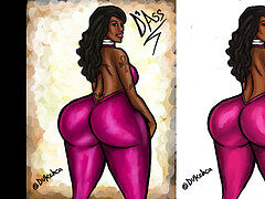 big bootie Cherokee D rump Illustration