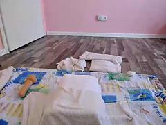 Red shoes oiled ass on the floor: Cowgirl, Big Ass  Pornhub Porn