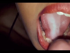 Amateur, Compilation, Éjaculer dans la bouche, Fille latino, Épouse