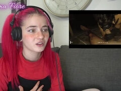 Petite teen reacting to Amateur Porn - Emma Fiore