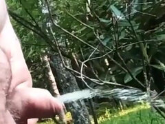 Amateur, Papa, Grosse, De plein air, Pisser, Solo