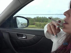 Amatőr, Cumizás, Gesztenyebarna, Nagylány, Vékony, Dohányzás, Begyek