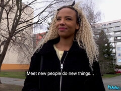 Americano, Negro, Rubia, Al aire libre, Perforación, Pov, Tatuaje, Tetas