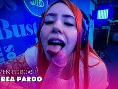 Andrea Pardo Cums Five Times in Juan Bustos’ Sex Machine Podcast