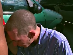 Anal, Sort, Sort, Homoseksuel, Udendørs, Offentlig, Ridning, Sutte