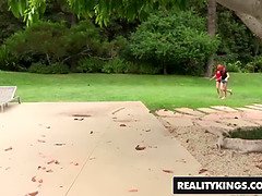 Hot young lesbians (Kiera Winters, Elle Alexandra) make love