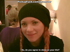 Outside, redhead public, hd videos