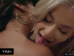 Emma Rosie & Isabella Jules Threesome BBC Gangbang - Blonde Brunette Double Blowjob & Riding Big Black Cock