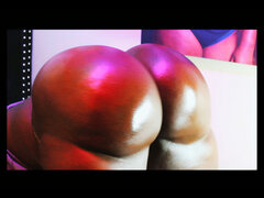 Fat Ass SSBBW Standing Twerking Oiled Ass