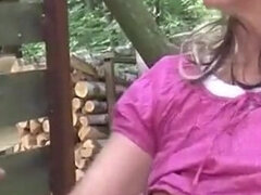 Old man go crazy in the forest