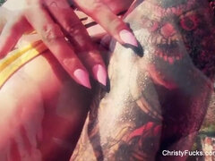 PUBA featuring Christy Mack's fake boobs action