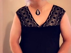 Testes gyönyörű hölgy, Döci, Ondó fröcskölés, Műcerka, Ébenfekete, Érett koros, Egyedül, Játékszerek