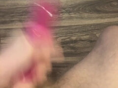 Cumming in a Condom. Big Load Big Dick Twink