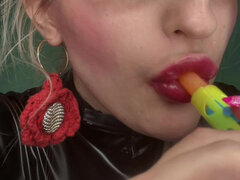 딜도, 발 페티쉬, 유리들, 집에서 만든, 밀프, 혼자