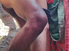 Leie, Bad, Paar, Handjob, Indisch, Nackt