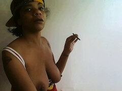 Lesbian punk Boricualovenyc gets into character for some intense cross-dress action with black cock in POV style