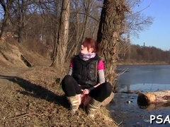 Naughty beauty doing her love ass-pipe