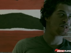 Asiatisch, Grosser schwanz, Schwarz, Blasen, Paar, Schwanz, Polizei, Kurzes haar