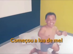 Paty Bumbum Wedding Night Anal with Dwarf Zezinho Teves - Big Ass Latina Amateur Sex