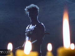 Rumpe, Stor rumpe, Kukk suging, Brunette, Barmfager, Latex, Fitte, Røff