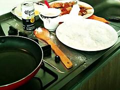 Pablo N3Grobar Face-Fucks Throatpie Queen in Kitchen