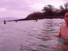 Pláž, Bikini, Prstovanie, Exhibicionisti, Nahé, Orgazmus, Vonku, Z pohľadu účastníka