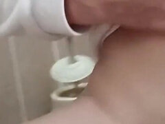 Margot Pees with a Big Bruise on Her Leg