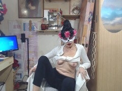 Europeisk, Italianer, Maske, Onani