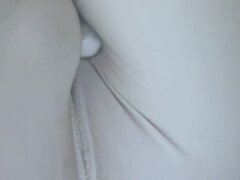 Cum Through White Nike Leggings Using a Vibrator Bullet