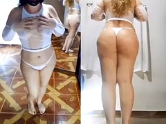 Mirelladelicia, trying on new sexy clothes part 2, striptease and exhibitionism