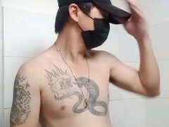Enthousiasteling, Aziatisch, Alleen, Tatoeage