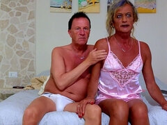 Leie, Blasen, Britisch, Paar, Reif, Transfrau