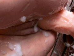 Amatorka, Blondynka, Wytrysk, Dildo, Twarzowy, Erotyczna dziura, Masturbacja, Ssanie