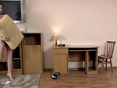 Beauté, Poilue, Masturbation, Bureau, Public