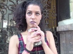 SEDUCE CUTE 18yr OLD Spanish babe ANAIDHA TO FUCK AT STREET CASTING - Outdoor Reality