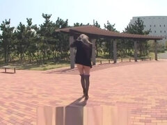 Japanese outdoor stripping and vibrator teasing Subtitled