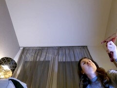 18, 흑갈색 머리, 드레스, 랑제리, 팬티들, 팬티호스, 스커트, 소프트코어