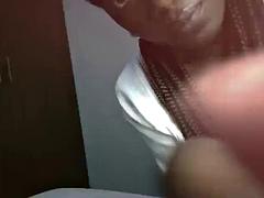 Leie, Schwarz, Blasen, Dildo, Schwarz, Öffentlich, Solo, Titten