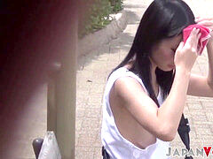 Young nipples displaying in outstanding asian voyeur footage