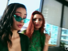 お尻, 美女, 黒人, 茶髪の, ピアス, 赤毛, オッパイの